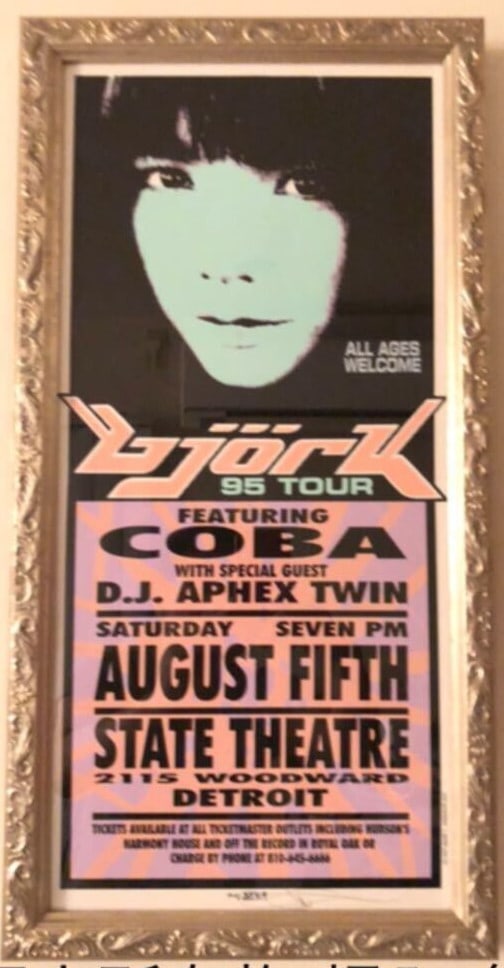 poster Bjork 95 tour AphexTwin silk screen - 2