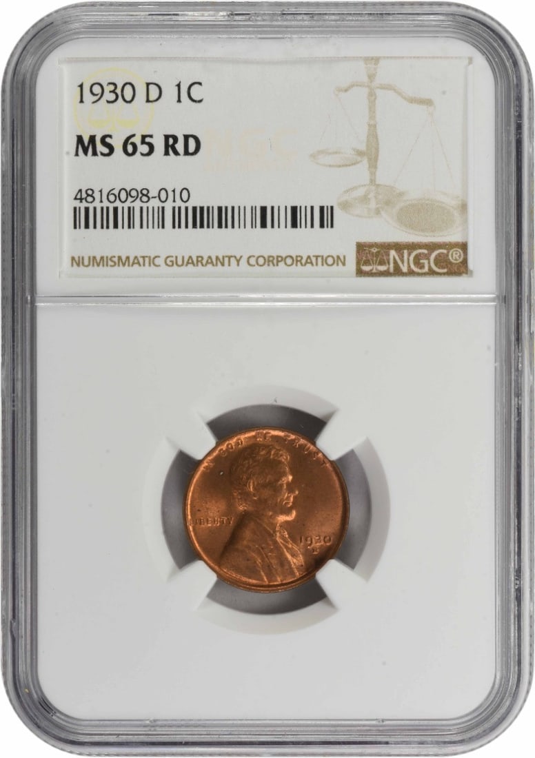 NGC 1930-D Lincoln Cent MS65RD: NGC 1930-D Lincoln Cent MS65RD This listing features NGC 1930-D Lincoln Cent MS65RD. Item specifics are provided below. Item Specifics: Country Of Origin: United States Certification: NGC Circulated/U