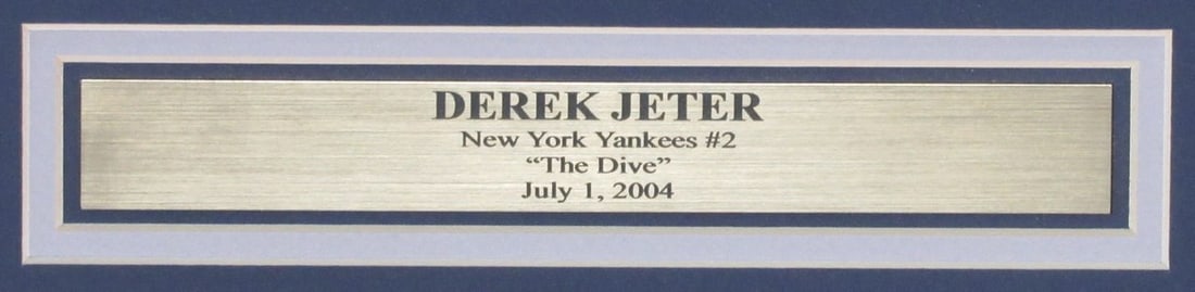 189414 Derek Jeter UNSIGNED 16x20 Photo "The Dive" New York Yankees Framed - 2