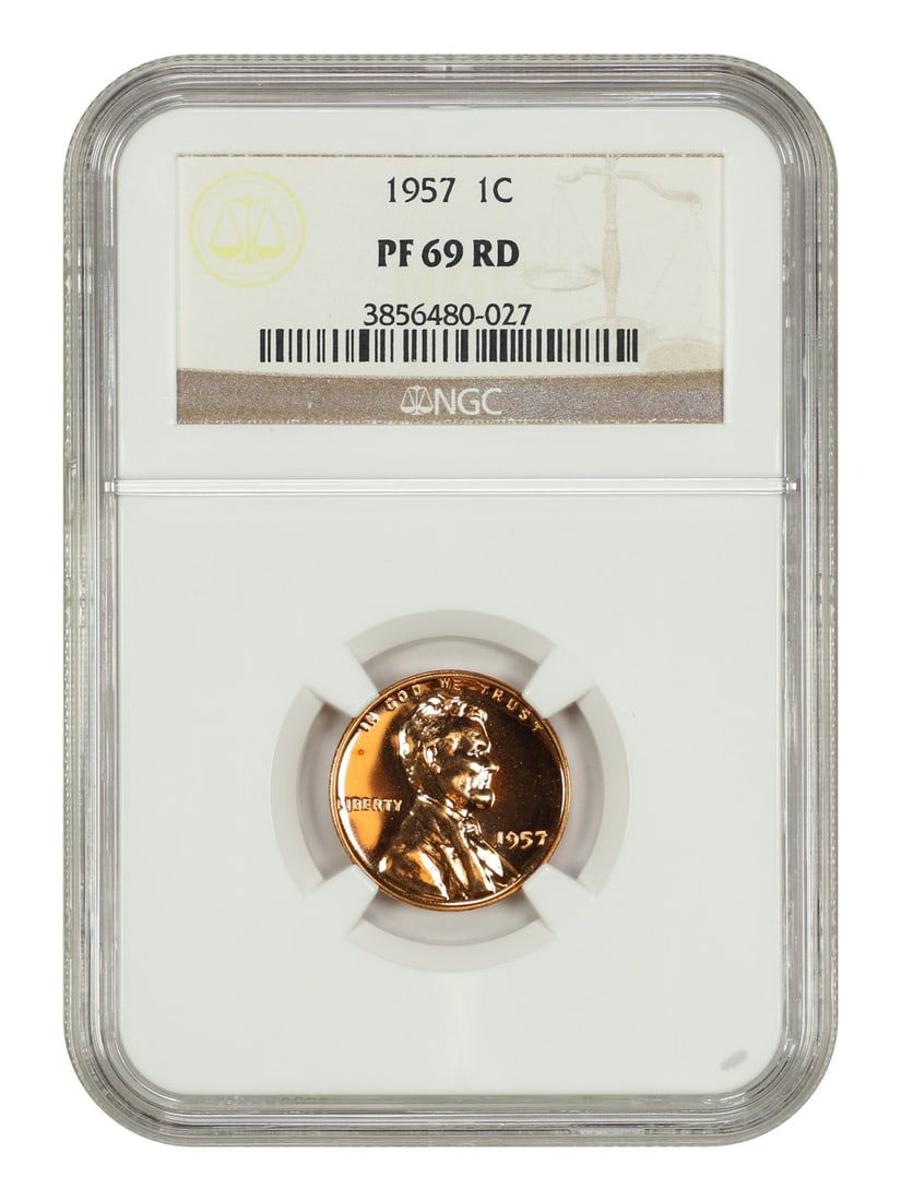 Lincoln Cent (Wheat Reverse) - 1957 1C NGC PR69RD (1 of 2)