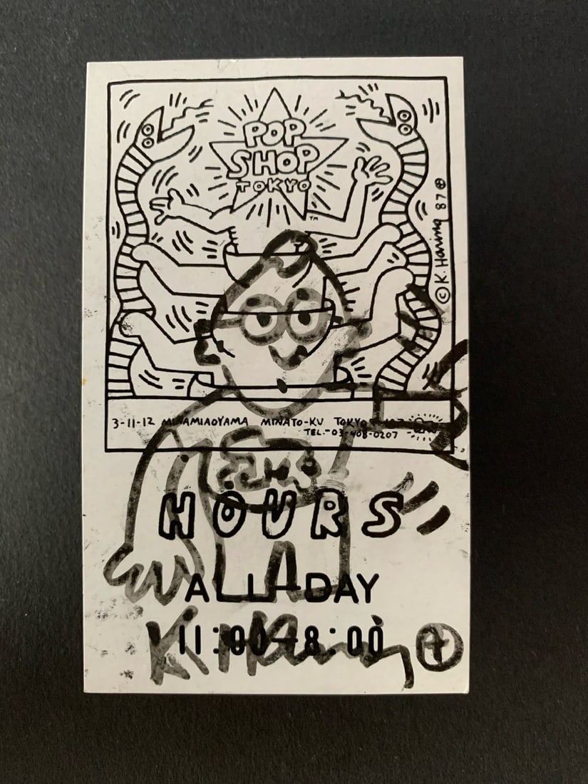 saccard Keith Haring "POP SHOP Tokyo A" 1988 Hand-drawn drawing + hand-drawn: saccard Keith Haring "POP SHOP Tokyo A" 1988 Hand-drawn drawing + hand-drawn This listing features saccard Keith Haring "POP SHOP Tokyo A" 1988 Hand-drawn drawing + hand-drawn. Item specifics are prov