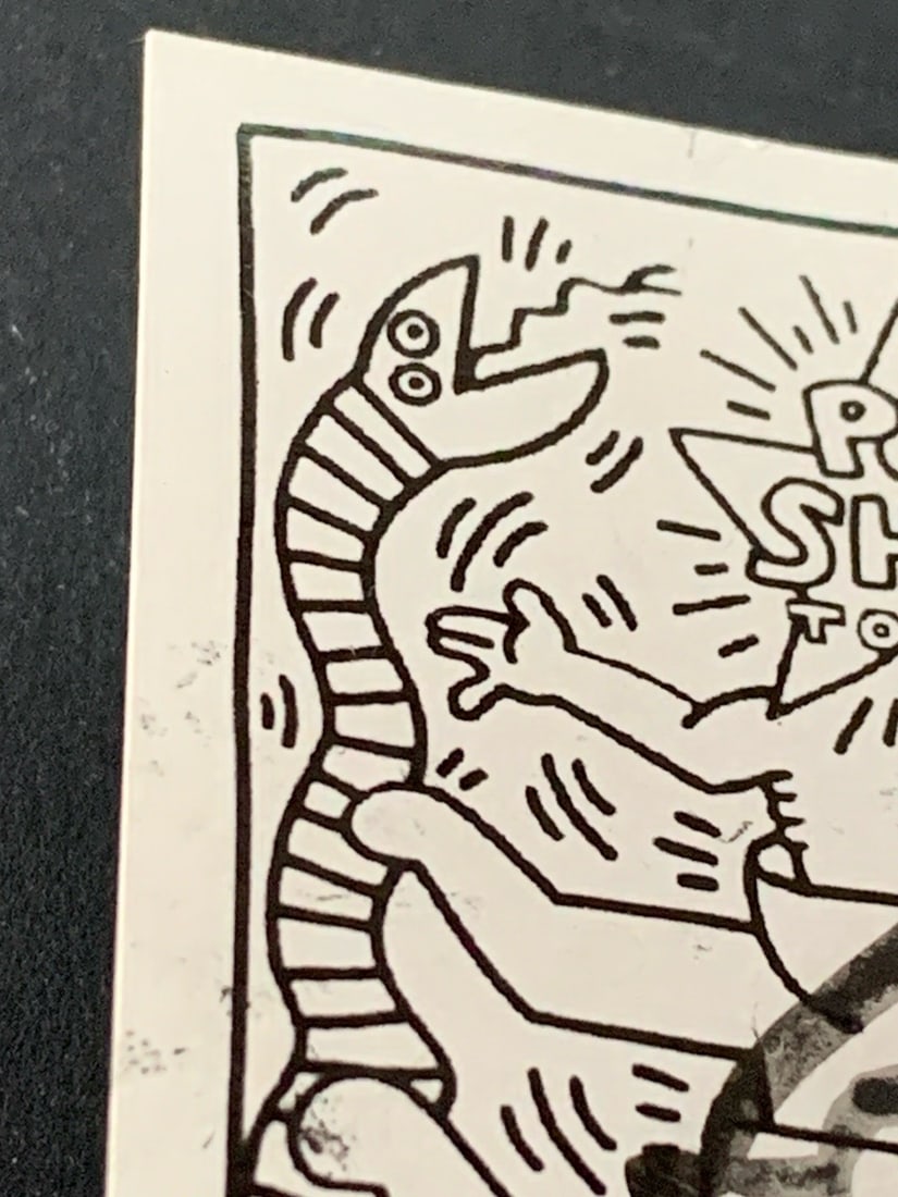 saccard Keith Haring "POP SHOP Tokyo A" 1988 Hand-drawn drawing + hand-drawn - 6