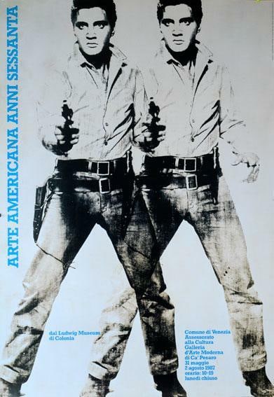 Rare Double Elvis By Andy Warhol Original Pop Art Poster Mounted On Linen - 2