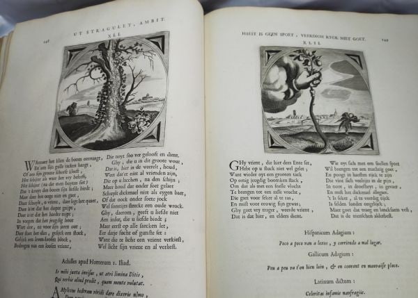 Illustrated Jacob Cats Alle de Wercken 1700 Emblem Book Dutch Golden Age Folio - 7