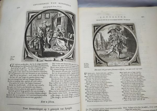 Illustrated Jacob Cats Alle de Wercken 1700 Emblem Book Dutch Golden Age Folio - 8