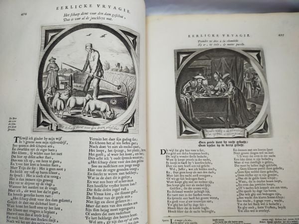 Illustrated Jacob Cats Alle de Wercken 1700 Emblem Book Dutch Golden Age Folio - 9