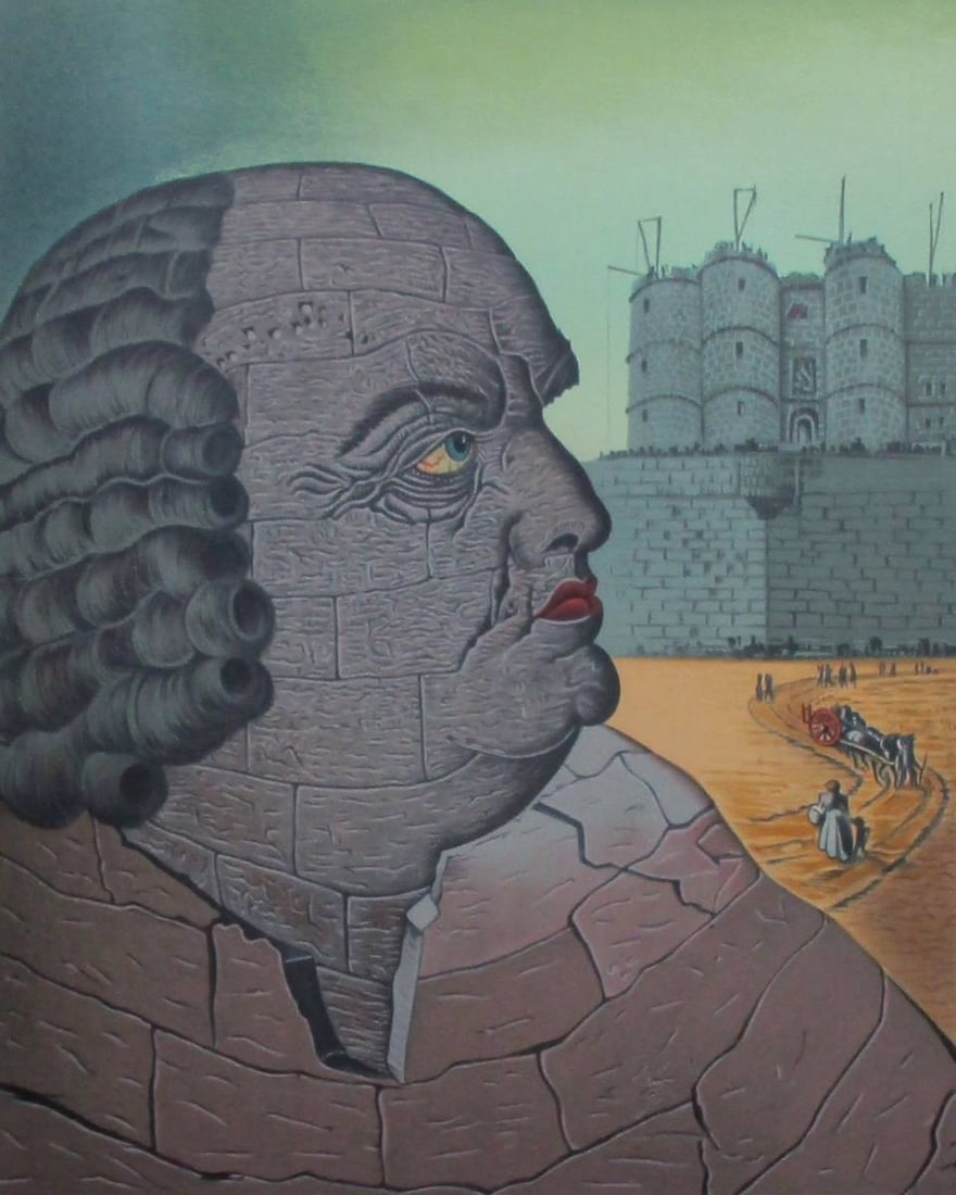 E.A. Man Ray "Sade" Lithograph Signed by - 2