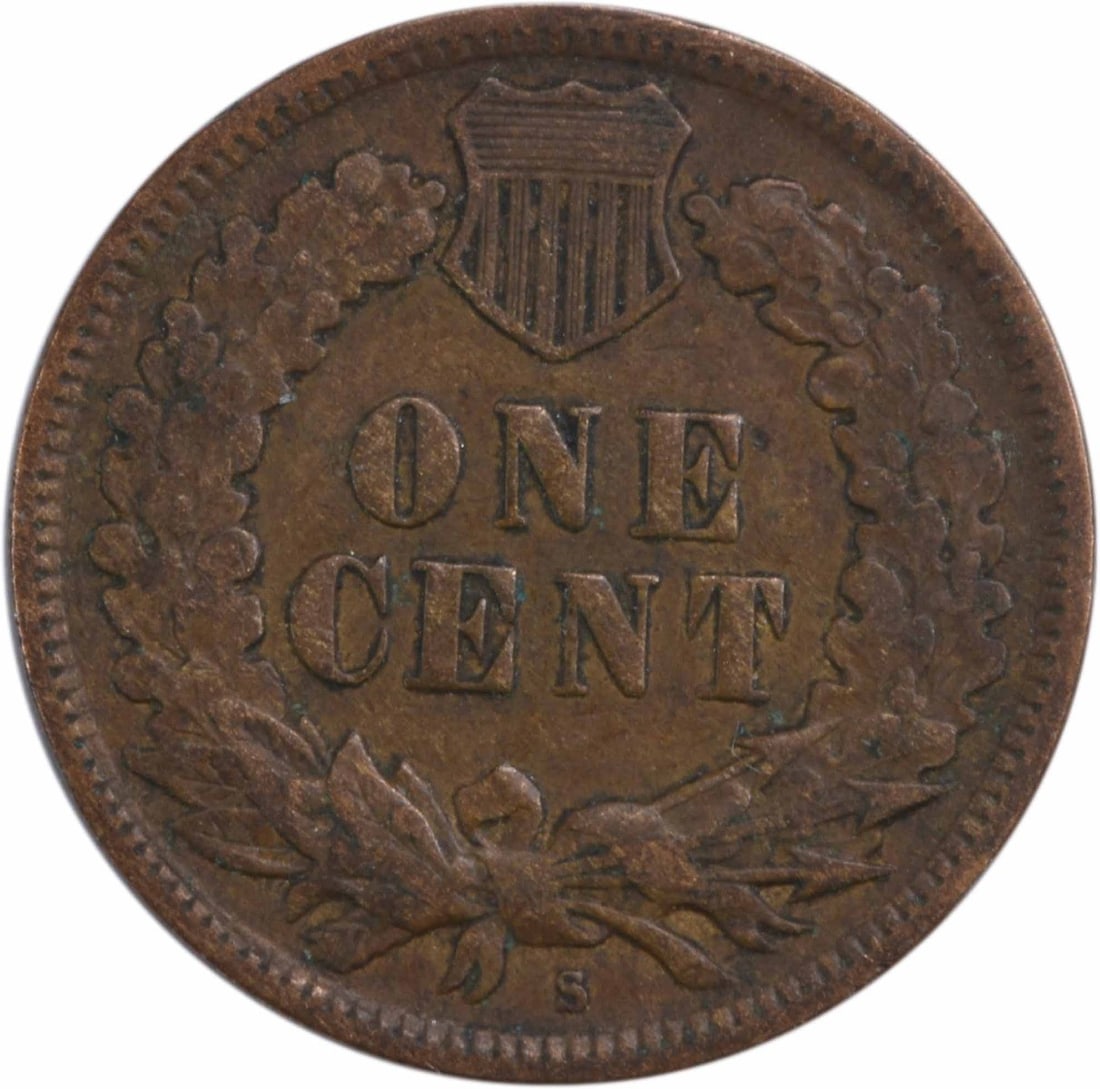 Uncertified 1908-S Indian Cent VF - 2