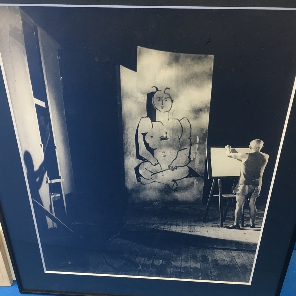 1955" - Andre Villers Original Print "Picasso's Studio - Victorine Studios - Nice - 2