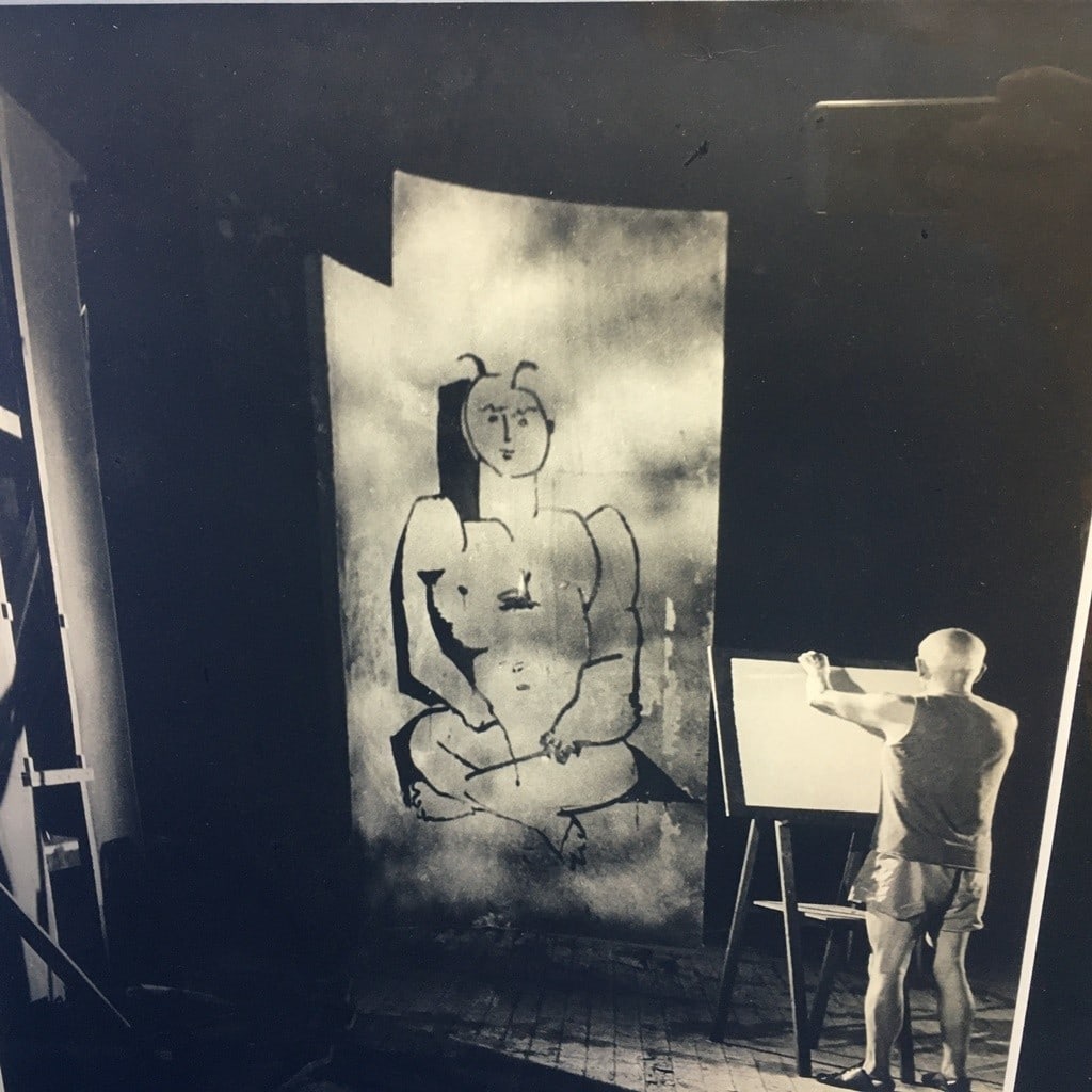 1955" - Andre Villers Original Print "Picasso's Studio - Victorine Studios - Nice - 3
