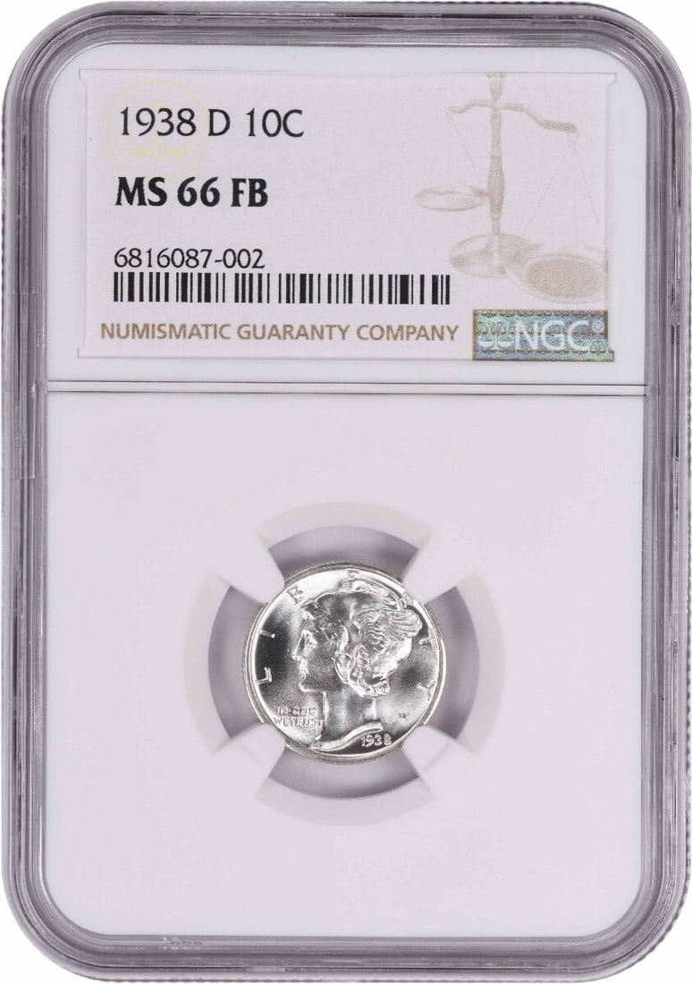 NGC 1938-D Mercury Silver Dime MS66FB: NGC 1938-D Mercury Silver Dime MS66FB This listing features NGC 1938-D Mercury Silver Dime MS66FB. Item specifics are provided below. Item Specifics: Country Of Origin: United States Certification: