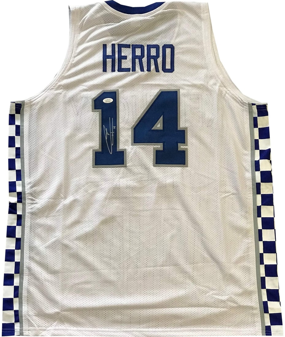 (JSA) Tyler Herro Autographed Kentucky Wildcat Custom White Jersey - 3