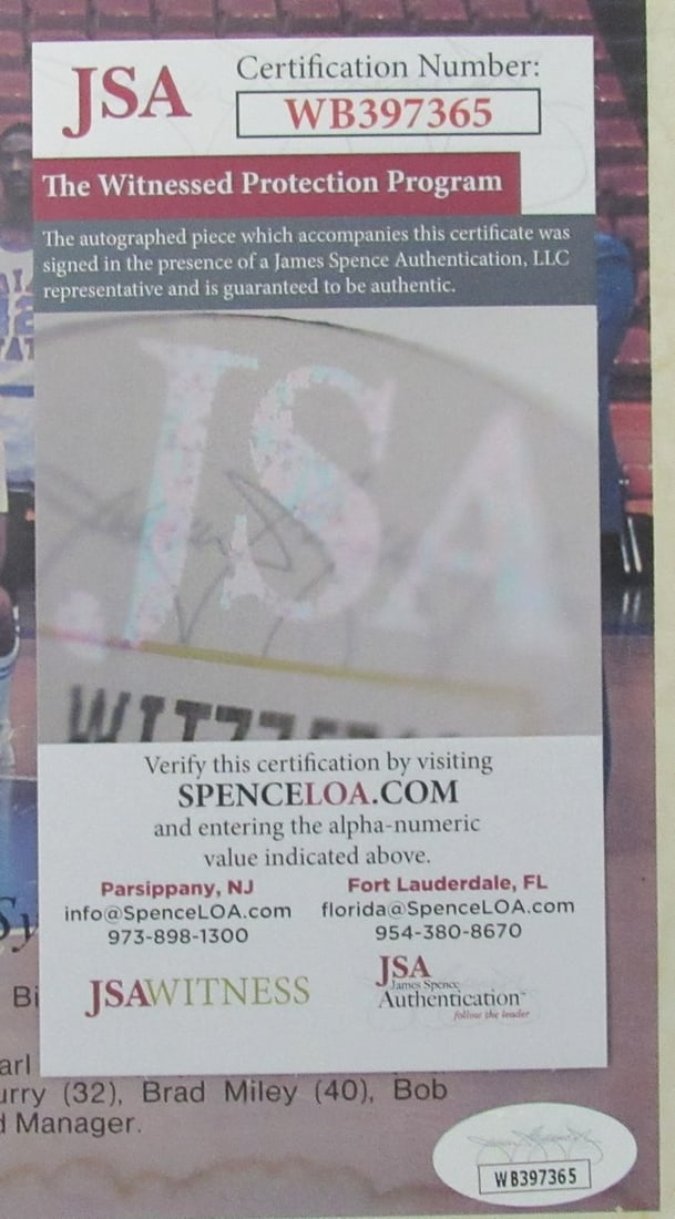 JSA 1978-79 Larry Bird Indiana State Signed Team 8x10 Photo Original Vintage - 4