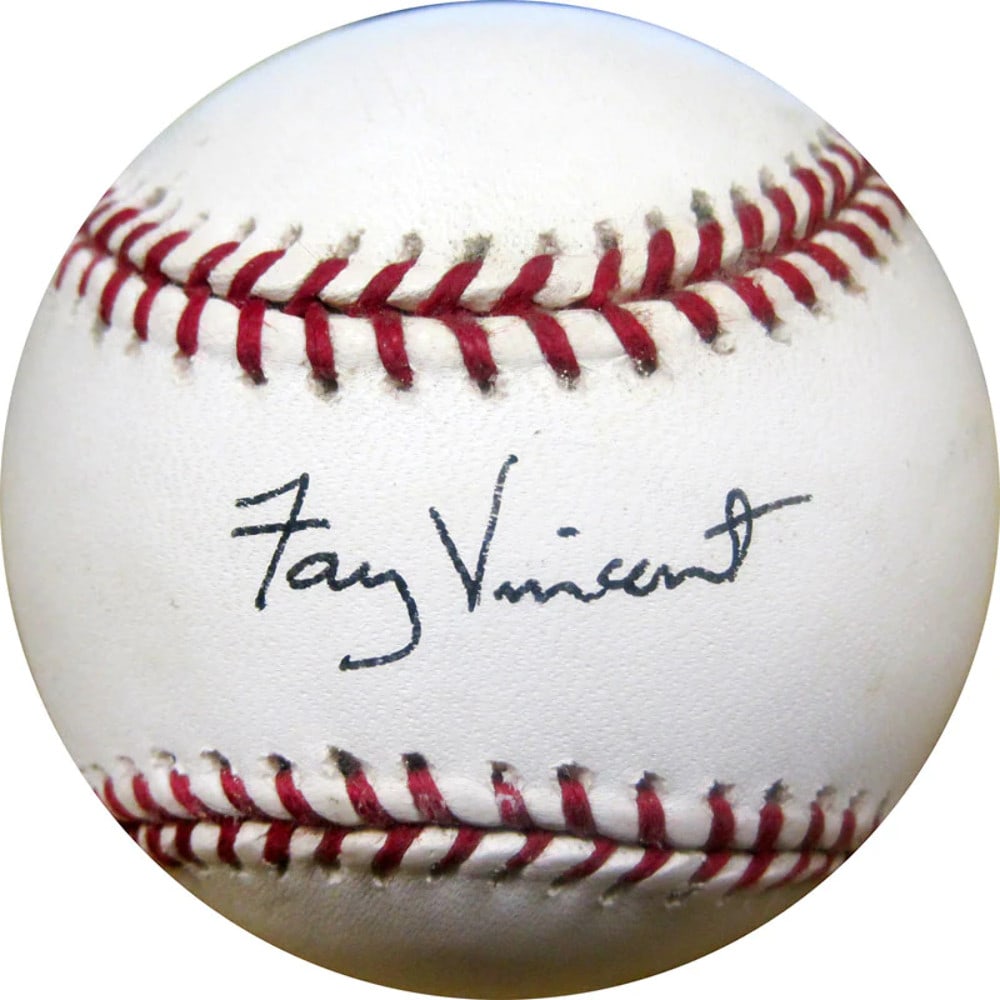 Baseball Fay Vincent Autographed: Baseball Fay Vincent Autographed This listing features Baseball Fay Vincent Autographed. Item specifics are provided below. Item Specifics: Fay Vincent Autographed Baseball signed in black pen Product