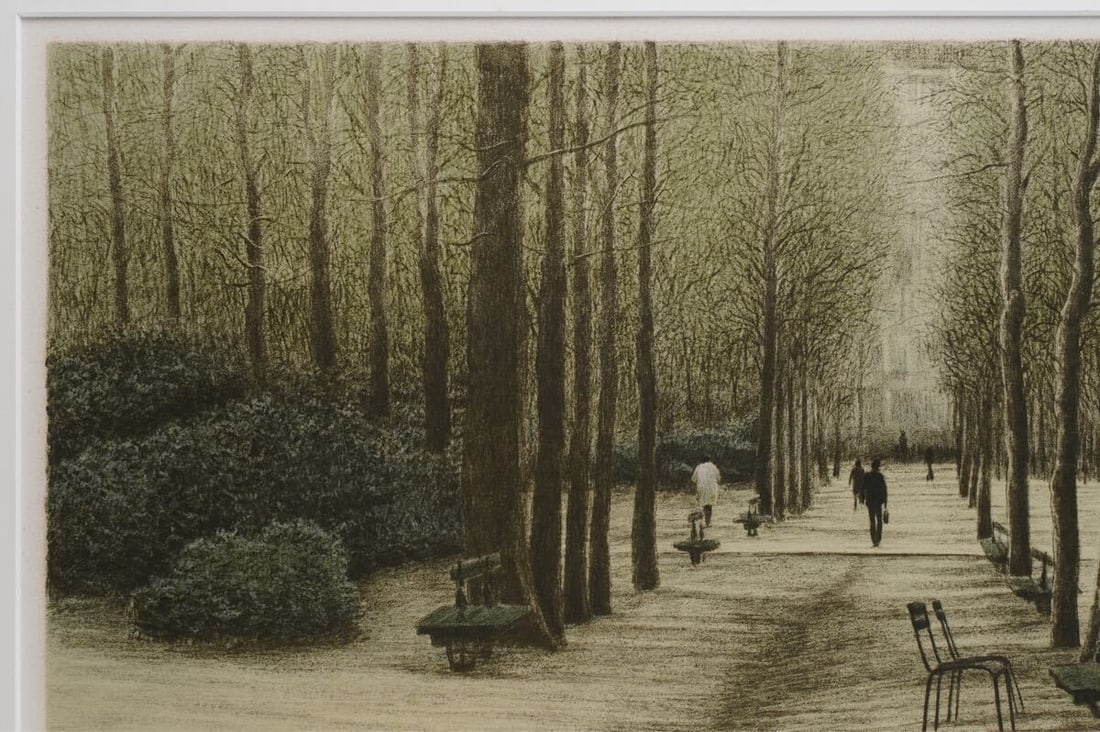 Framed Harold Altman Lithograph Chair 1980 Signed Limited Edition US Landscape - 2