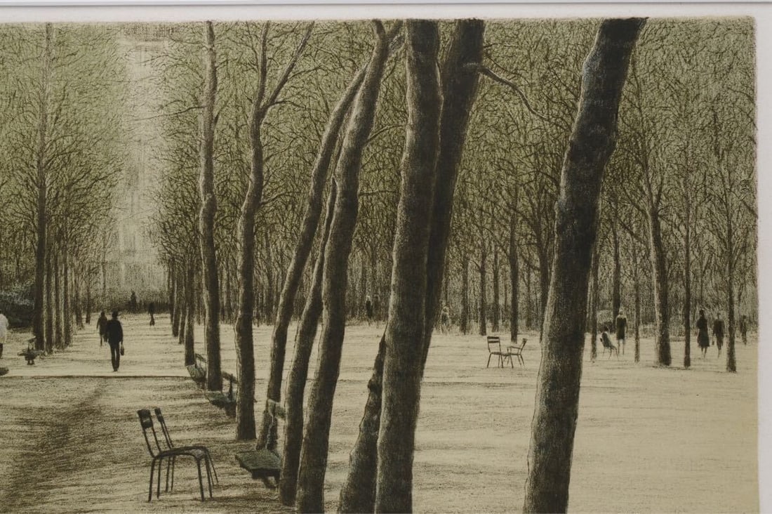 Framed Harold Altman Lithograph Chair 1980 Signed Limited Edition US Landscape - 4