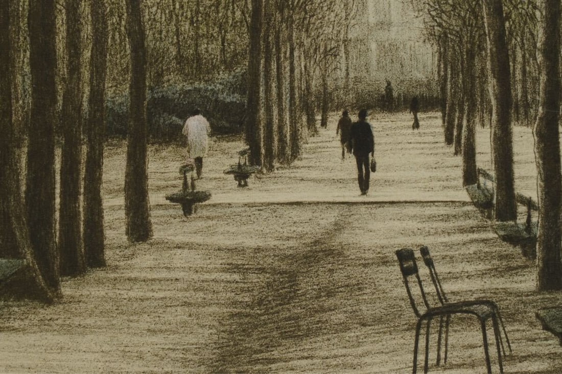 Framed Harold Altman Lithograph Chair 1980 Signed Limited Edition US Landscape - 5