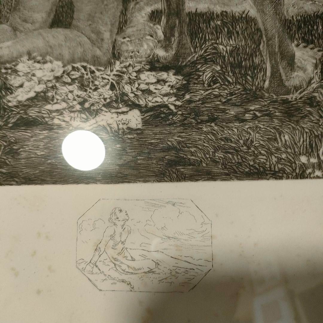 Framed Bruno Hroux VAE SOLIS No.4 Original Etching Nude Symbolist Art c.1900 - 6