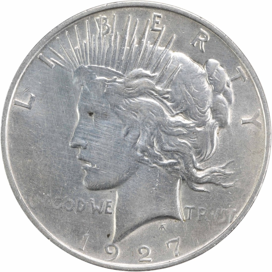 Uncertified 1927-D Peace Silver Dollar AU (1 of 2)