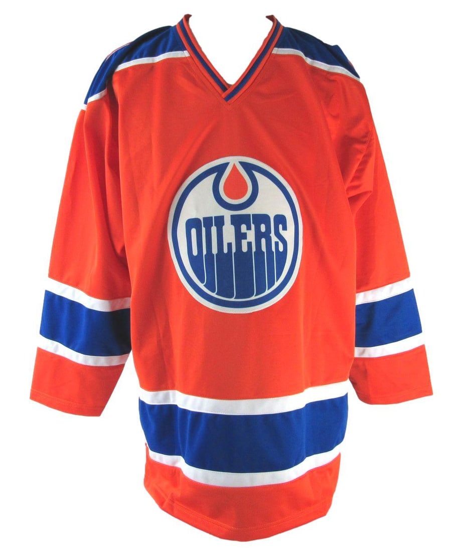 161105 Grant Fuhr HOF Signed/ Inscribed Oilers Red Custom Hockey Jersey JSA - 3