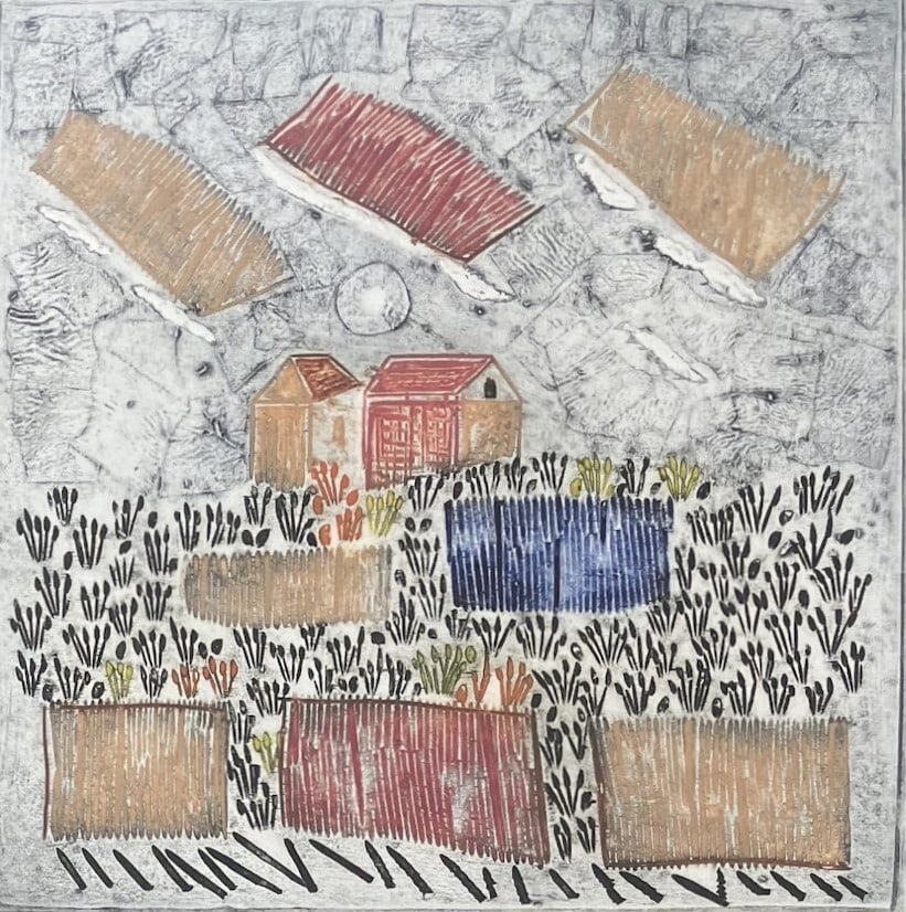 French Louttre B (Marc-Antoine Bissiere) Signed Lithograph 51/ 60 Large Embossed - 2