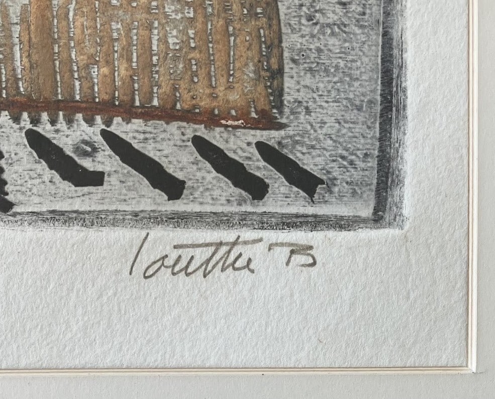 French Louttre B (Marc-Antoine Bissiere) Signed Lithograph 51/ 60 Large Embossed - 6