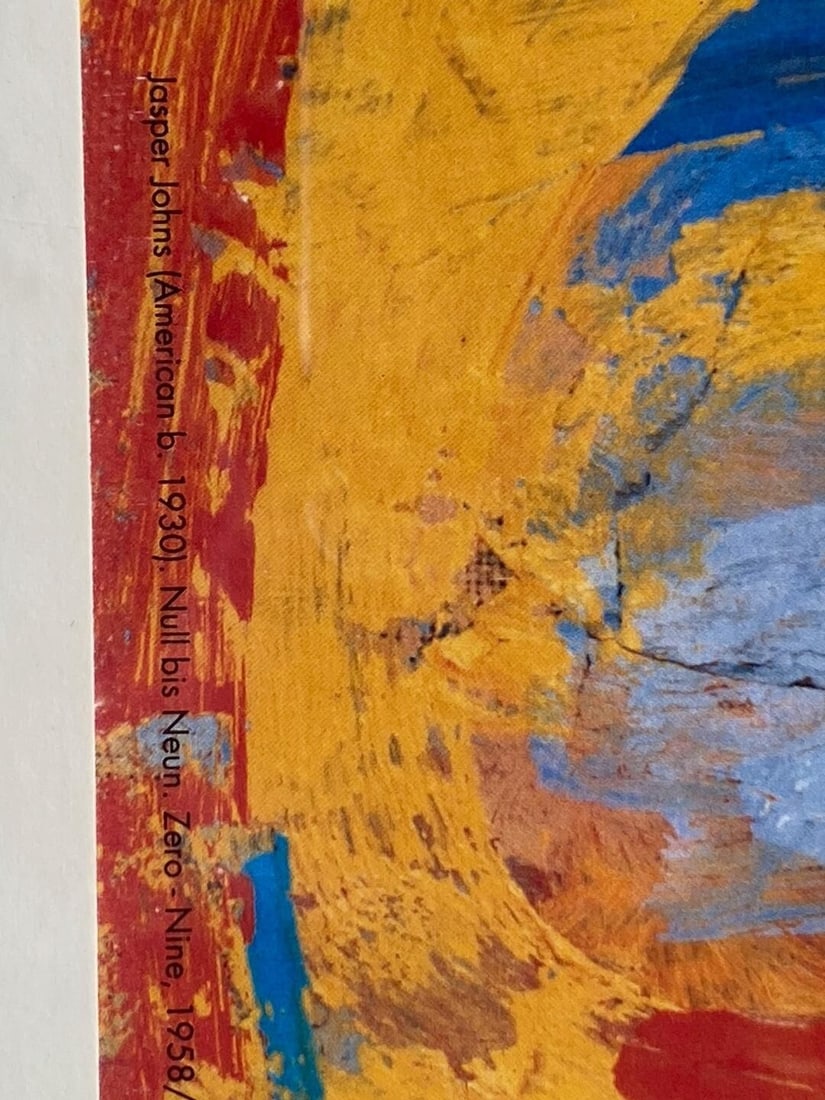 Zero Nine Wax on the newspaper on canvas Poster 1993 Framed - Jasper Johns - 2