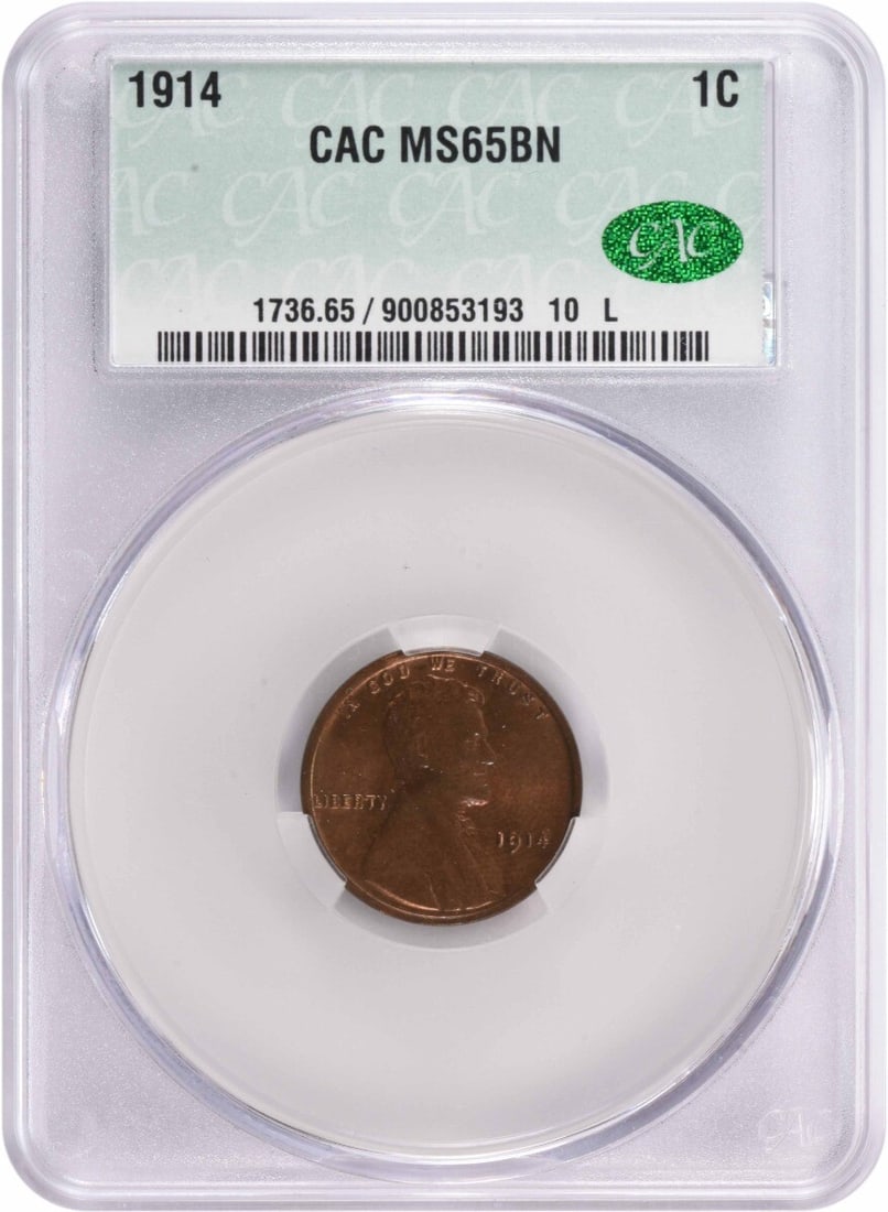 CACG 1914 Lincoln Cent MS65BN (1 of 1)