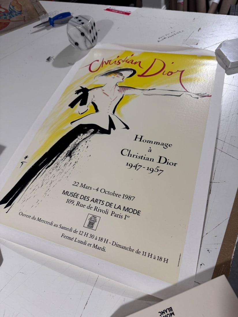 16X24 Hommage A Christian Dior Original Poster 1987 By Rene Gruau - 2