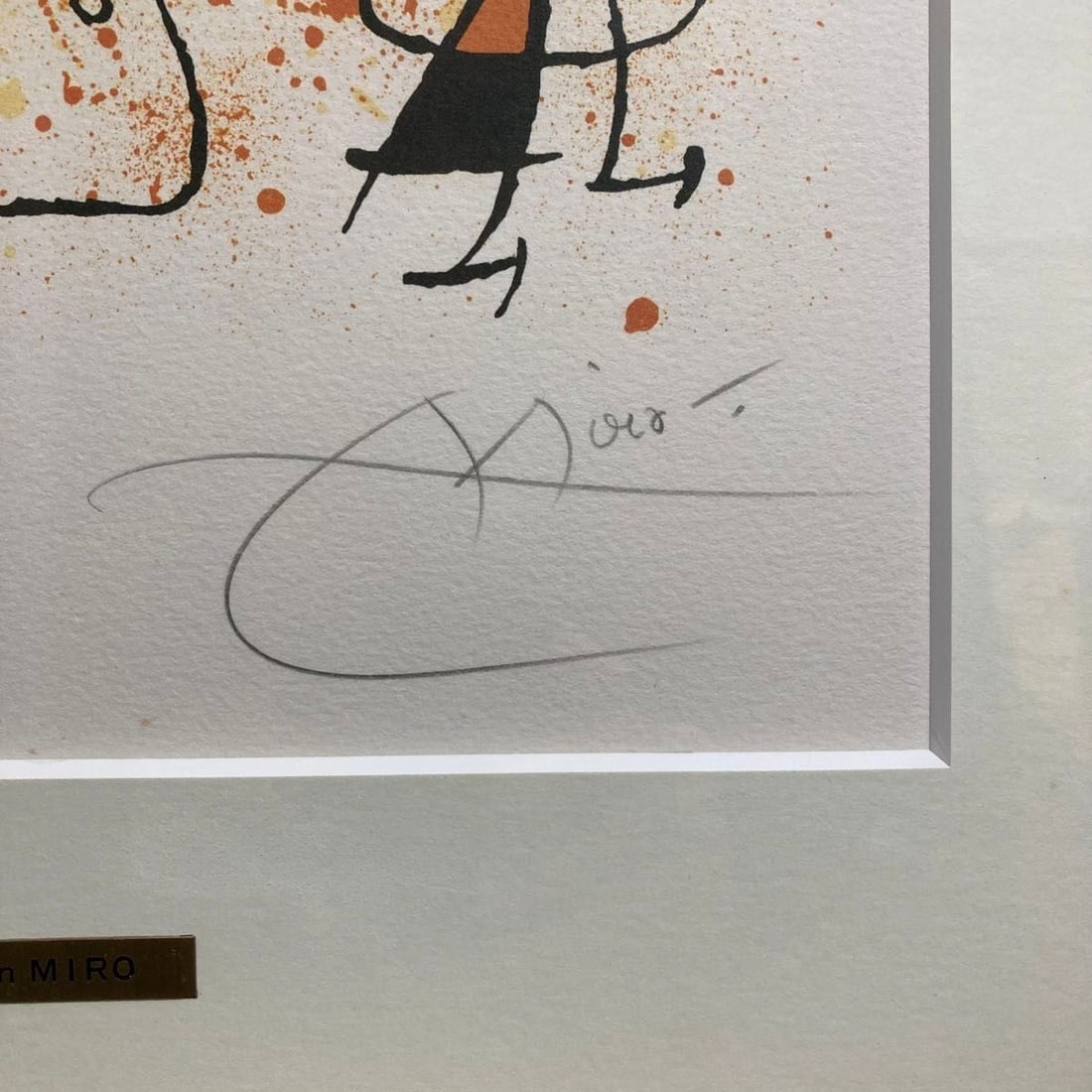 framed - Joan Miro "Lithograph I-PL - 4" autographed print - painting - 5