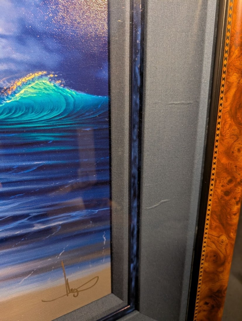 Signed AP Edition 175 Framed Hawaii - John Al Hogue "Moonlit Magic" Canvas Gicle - 3