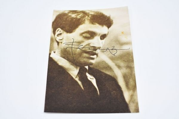 14.5x9.5cm Iannis Xenakis Signed Photo Print with Reverse Signature - 2