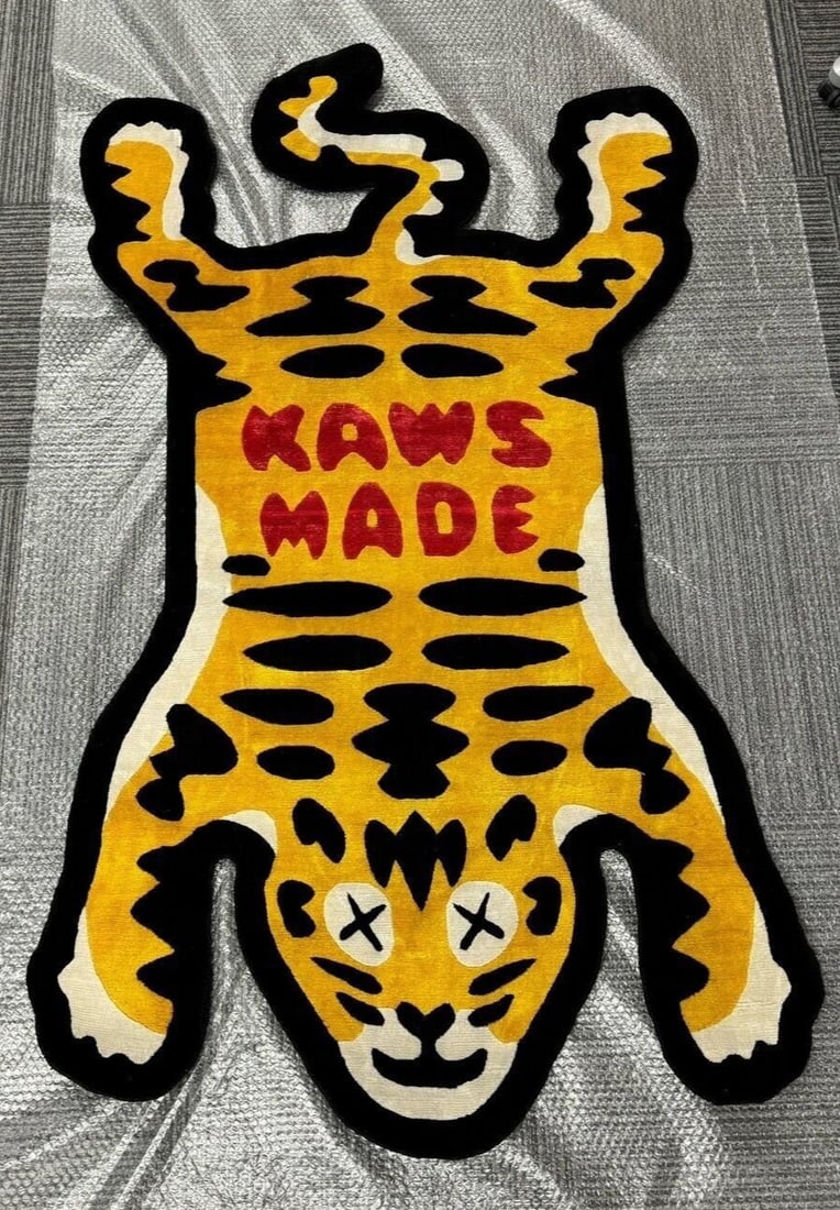 cm Human Made KAWS TIGER SILK RUG COLOR YELLOW SIZE SPEC: approx. 165 x 98: cm Human Made KAWS TIGER SILK RUG COLOR YELLOW SIZE SPEC: approx. 165 x 98 This listing features cm Human Made KAWS TIGER SILK RUG COLOR YELLOW SIZE SPEC: approx. 165 x 98. Item specifics are provided