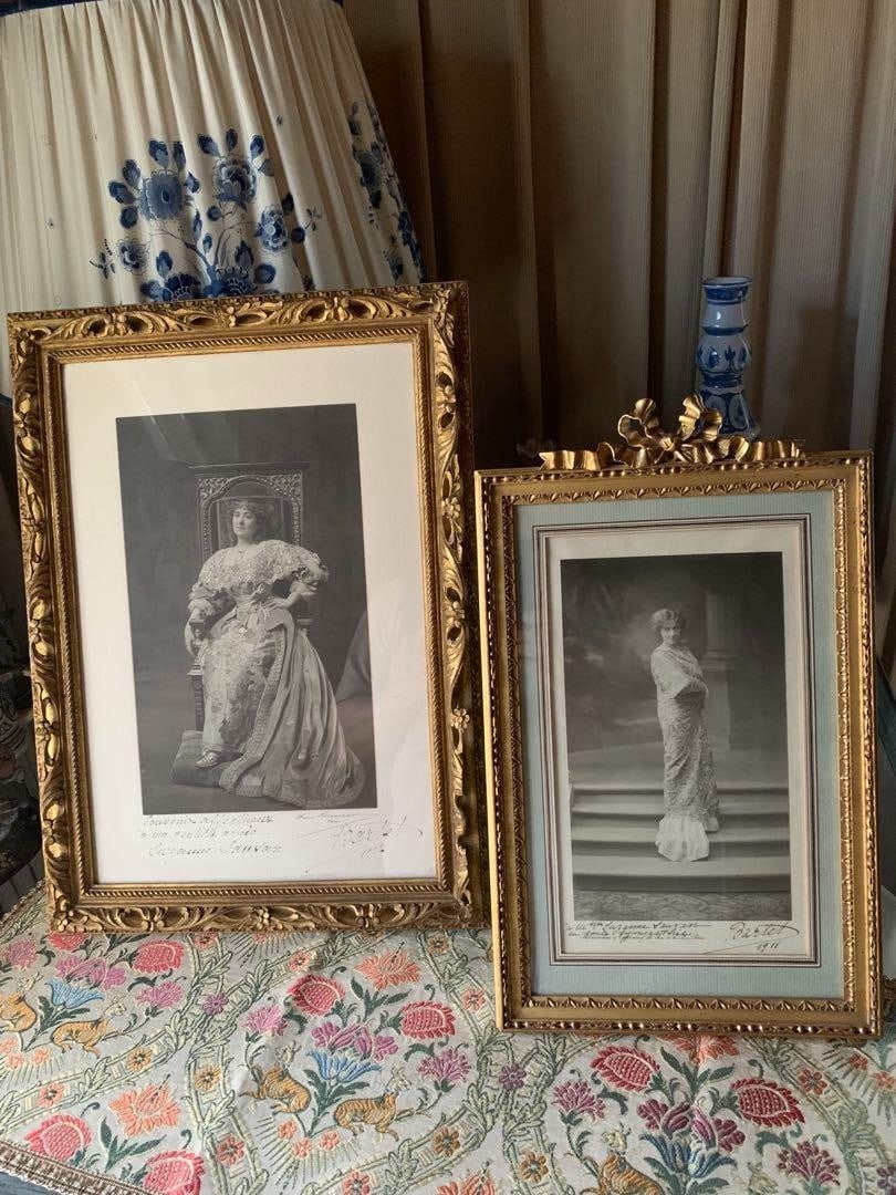 Frames Julia Bartet Signed Photo Set 1911 French Antique Actress Portraits w/ - 3