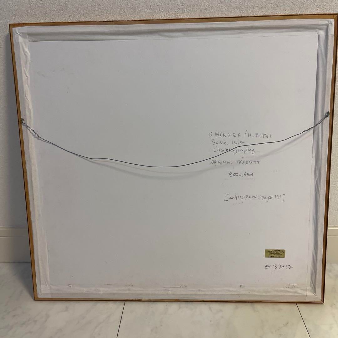 Antique 1614 Sebastian Mnster H. Petri Original Map "Cosmographia" Scandinavia - 2