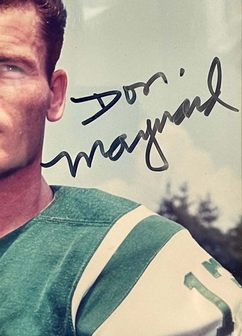 Photo Don Maynard Autographed 8x10 Framed Football - 2
