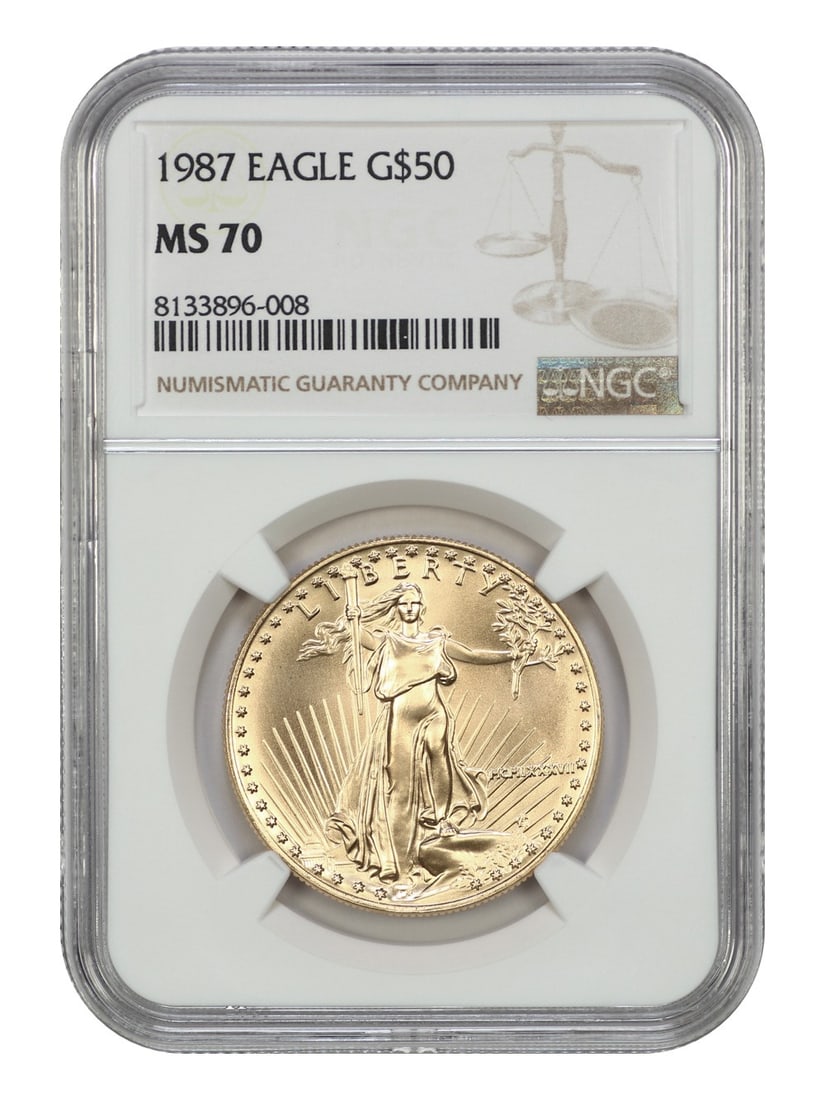 $50 Gold Eagles - 1987 $50 Gold Eagle NGC MS70 (1 of 4)