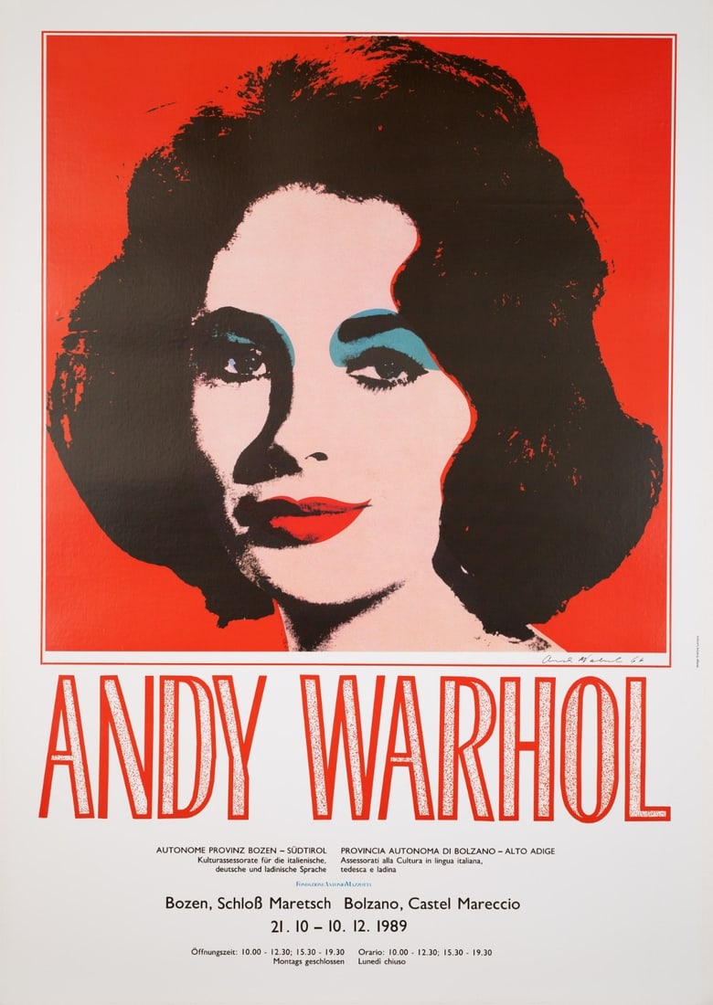 Linen Elizabeth Taylor "Liz" Andy Warhol Poster 1989 Exhibition On: Linen Elizabeth Taylor "Liz" Andy Warhol Poster 1989 Exhibition On This listing features Linen Elizabeth Taylor "Liz" Andy Warhol Poster 1989 Exhibition On. Item specifics are provided below. Item Spe