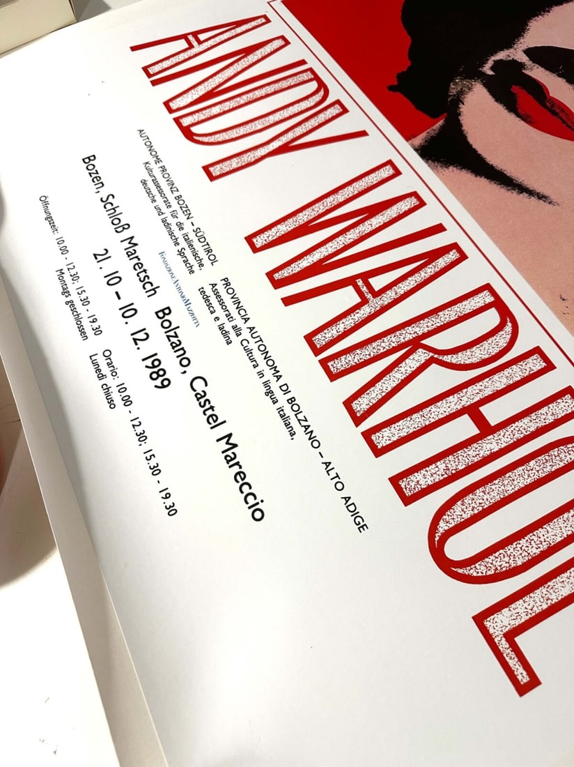 Linen Elizabeth Taylor "Liz" Andy Warhol Poster 1989 Exhibition On - 7