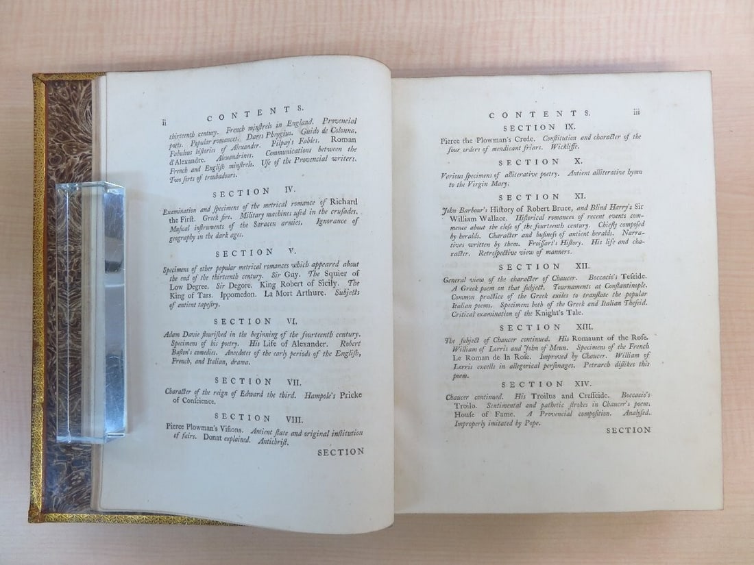 1774-1781 3vol - The History of English Poetry by Thomas Warton - First Edition - 5