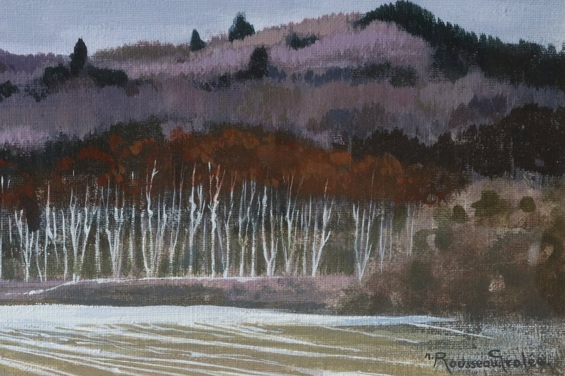 Landscape NICOLE ROUSSEAU-GROLEE (France) "Bruyeres" Oil Painting Framed - 4