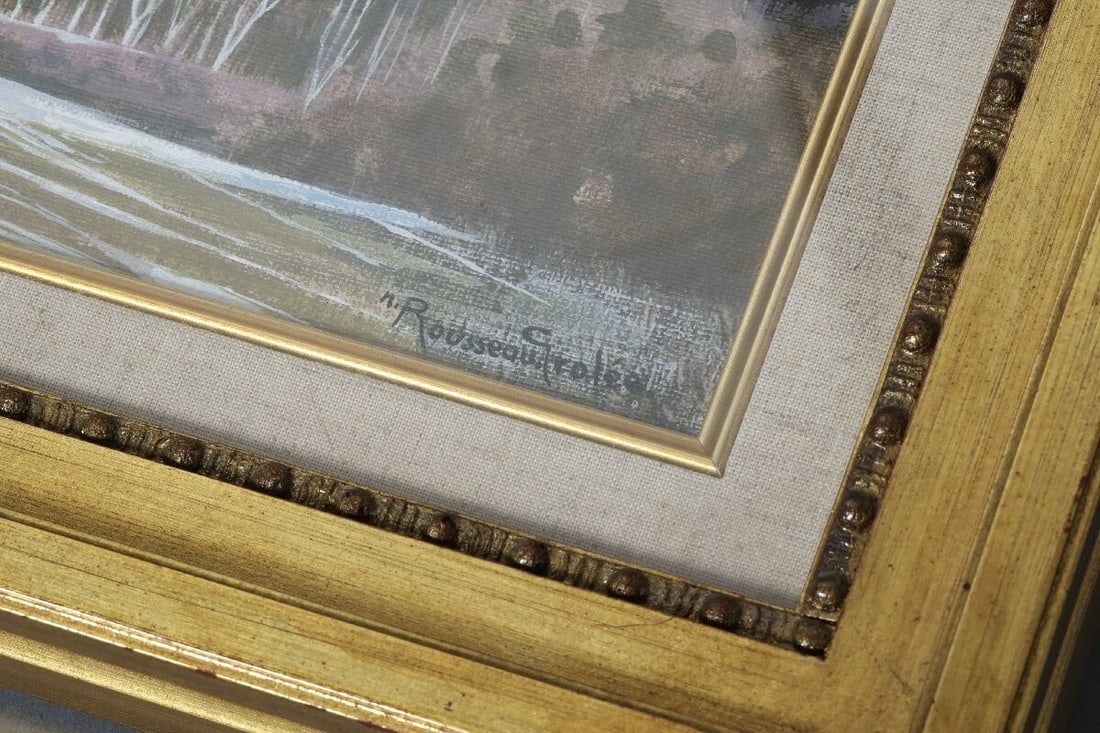 Landscape NICOLE ROUSSEAU-GROLEE (France) "Bruyeres" Oil Painting Framed - 7