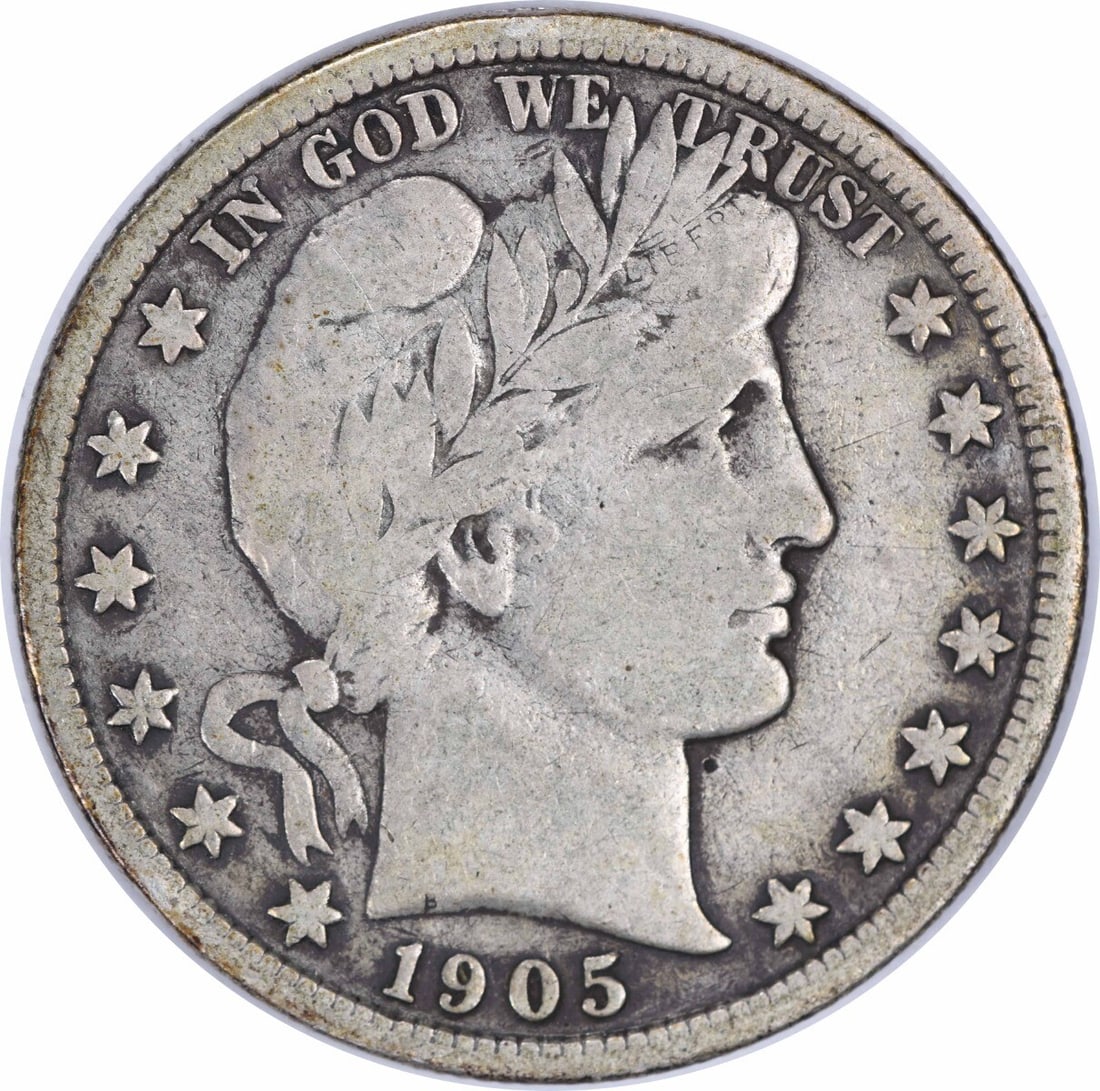 Uncertified 1905-S Barber Silver Half Dollar F (1 of 2)