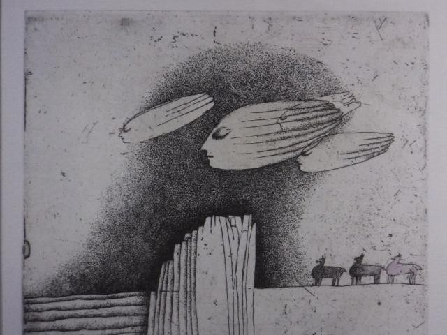 Art Veronika Paleckova "Portrait" Signed Etching Limited 30 Framed Czech - 3