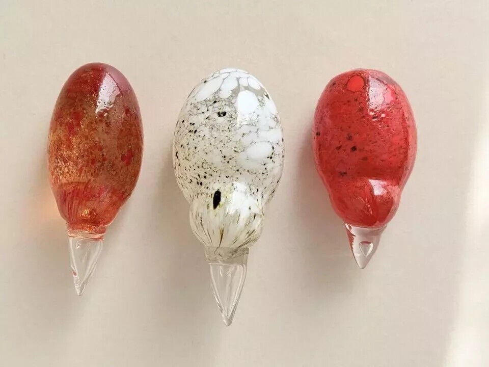 lengt - Art Kiwi Orange 2 Chi Frank Arabia Iittala Bird Height 3.5cm - width 7.3cm - 8