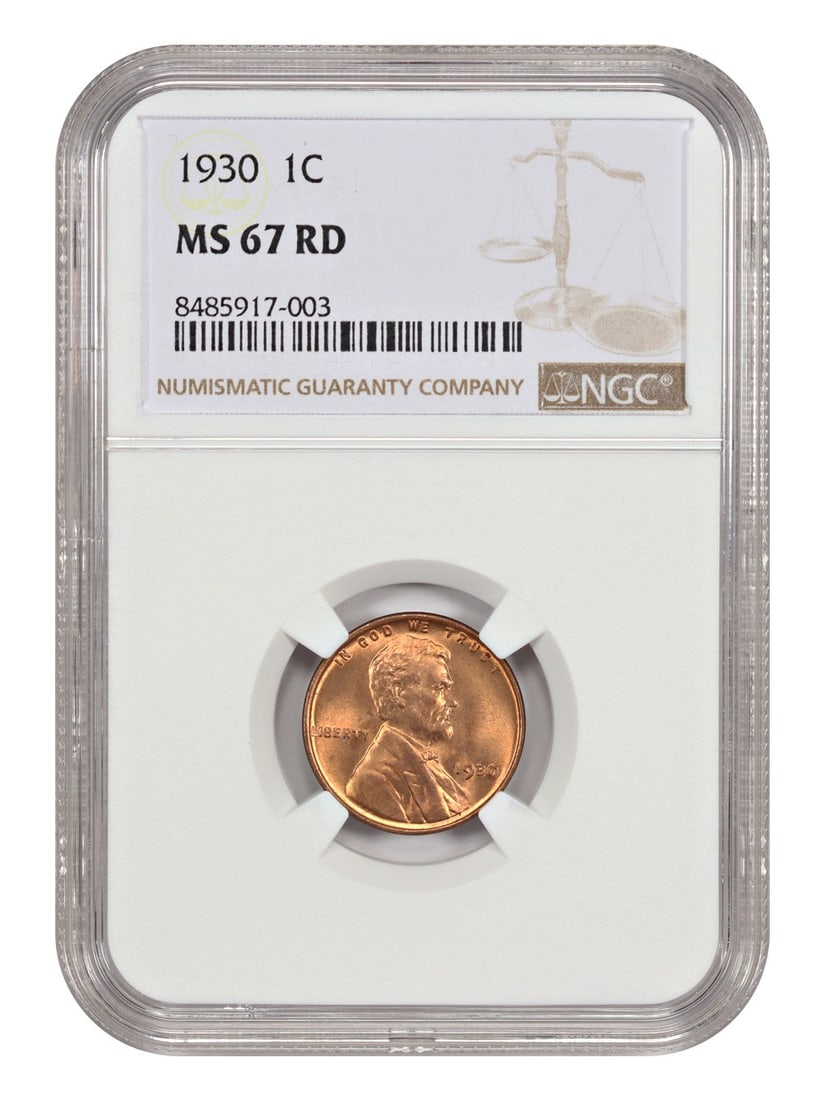 Lincoln Cent (Wheat Reverse) - 1930 1C NGC MS67RD (1 of 4)