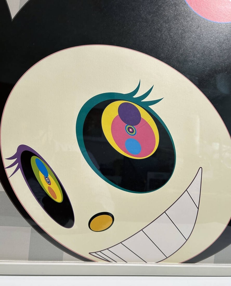 framed Takashi Murakami "AND THEN Black" ed300 signed poster - 2