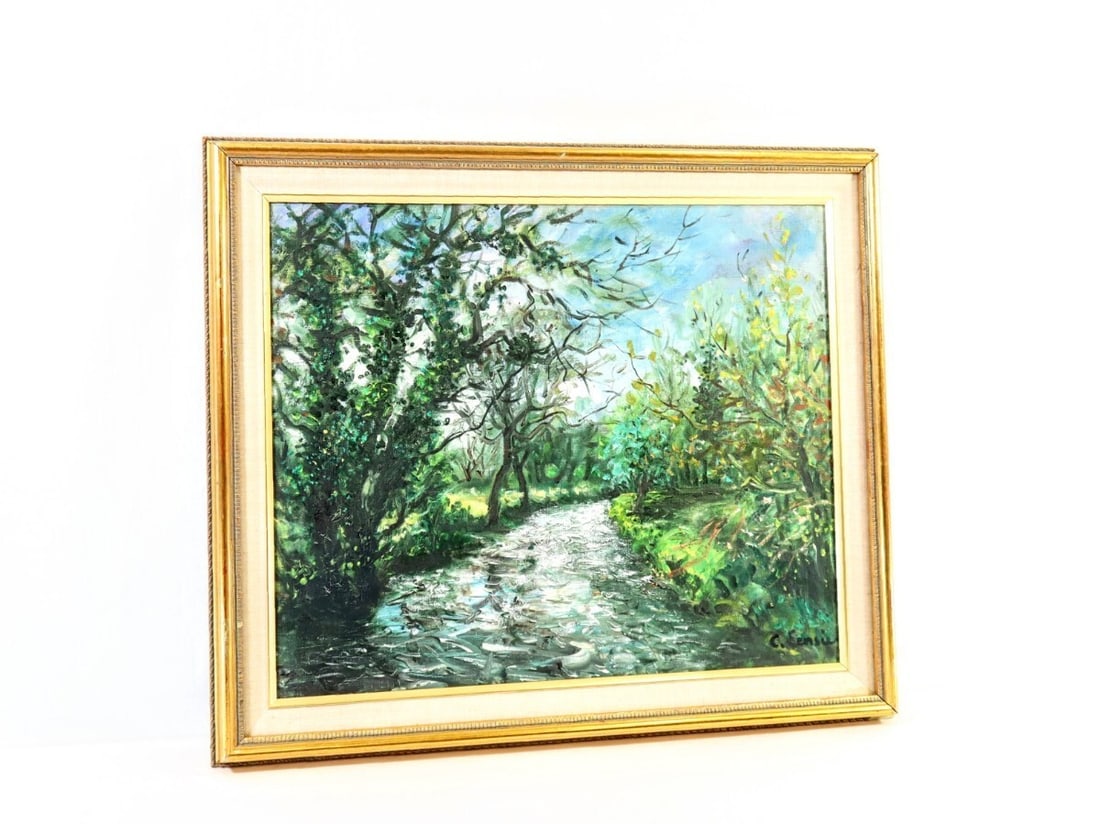 Eure" Constant Censier (French ) Original Oil Painting "L'iton prs de Cintray - 3