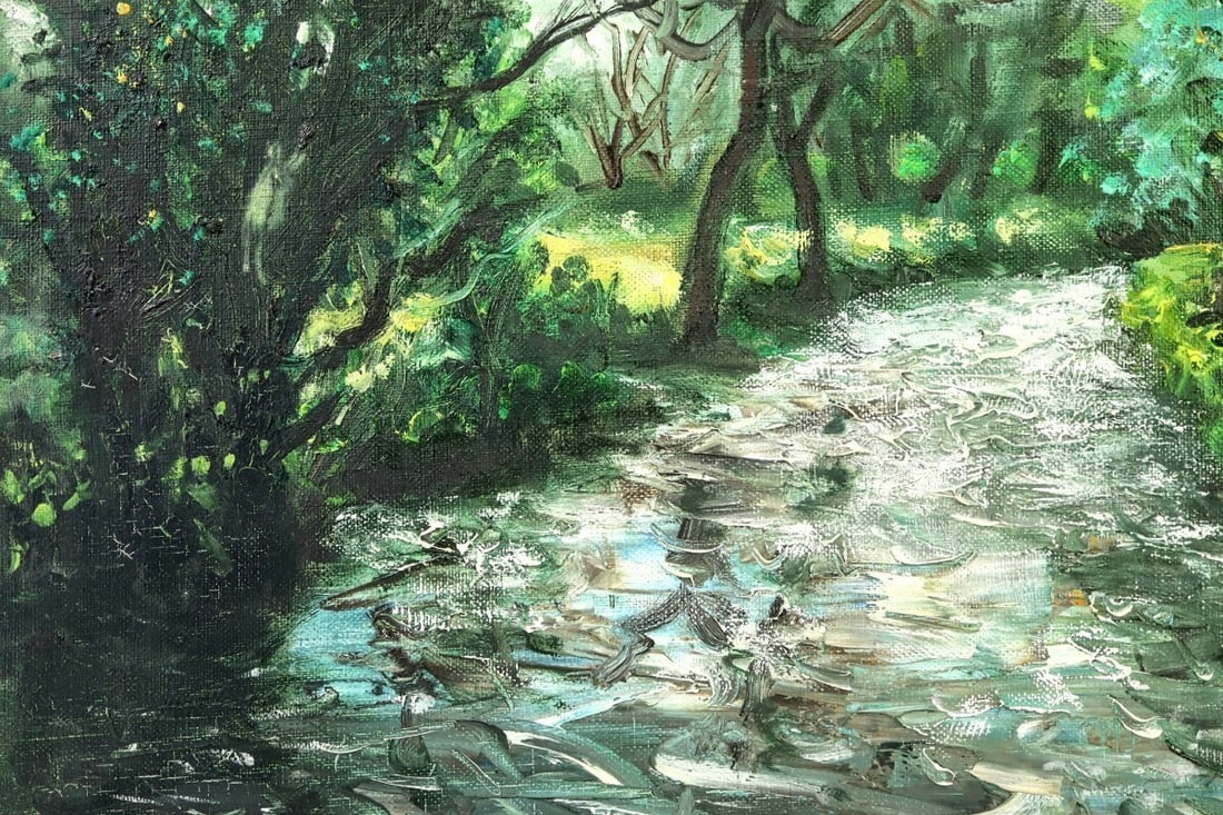 Eure" Constant Censier (French ) Original Oil Painting "L'iton prs de Cintray - 8