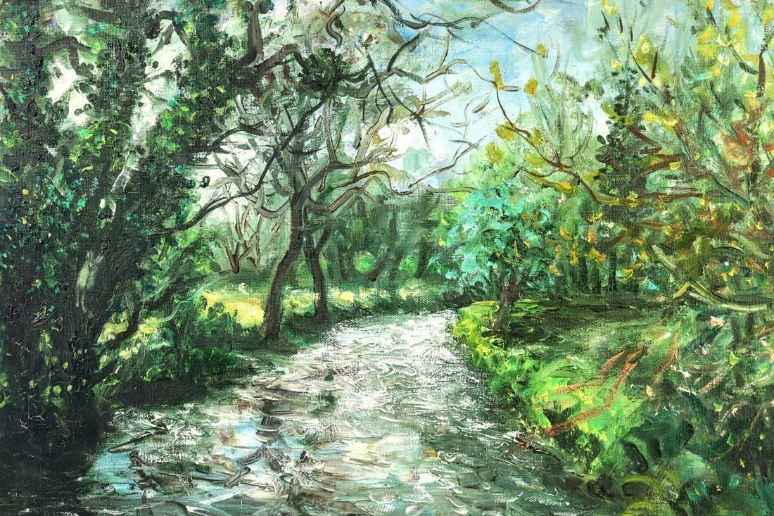 Eure" Constant Censier (French ) Original Oil Painting "L'iton prs de Cintray - 9